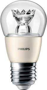 PHILIPS LED GOLF 6w ES E27 DIMMABLE WARM WHITE 2700K (MASTER RANGE, DIAMOND CLUSTER) CLEAR