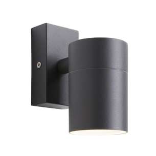Zinc Leto Fixed Up or Down GU10 Wall Light IP44 Anth Wall light Anthracite ZN-37940-ANTH