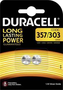 Duracell 357/303 x2 watch batteries, 10